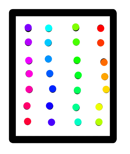 Rainbow dots animation